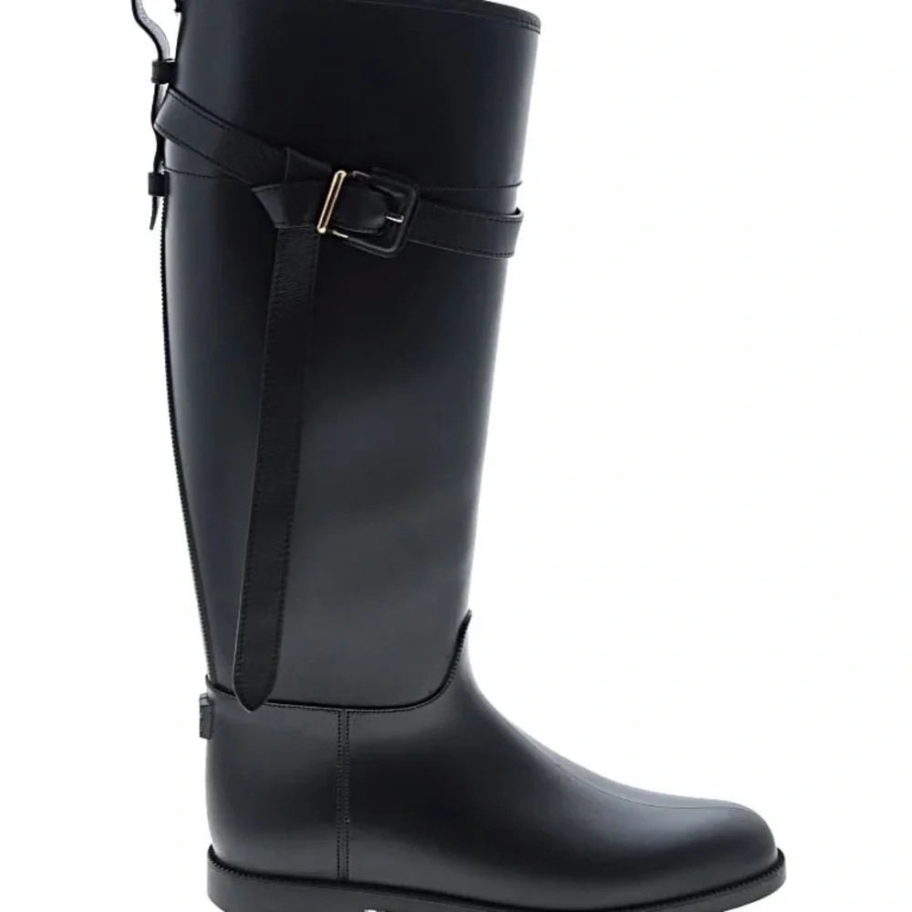 Burberry Equestrian-Style Tall Rain Boots – Black – Size 7 (EUC) No Box** - Picture 5 of 7